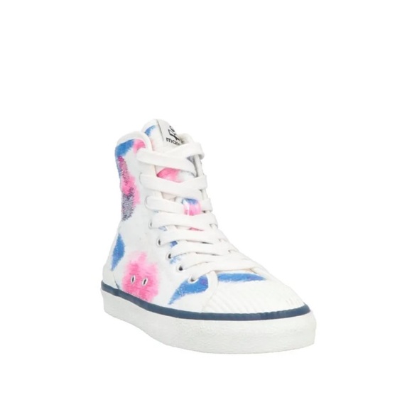 ISABEL MARANT BLUE/PINK MULTIPRINT HIGH TOP SNEAKERS - Picture 1 of 10